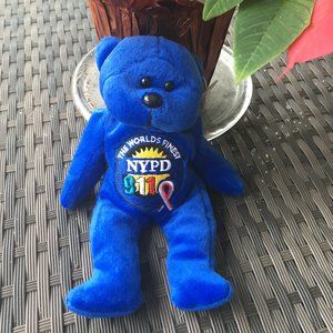 ORIGINAL 9/11 Memorial Rescue NYPD 2001 Plush Stuffed Bear